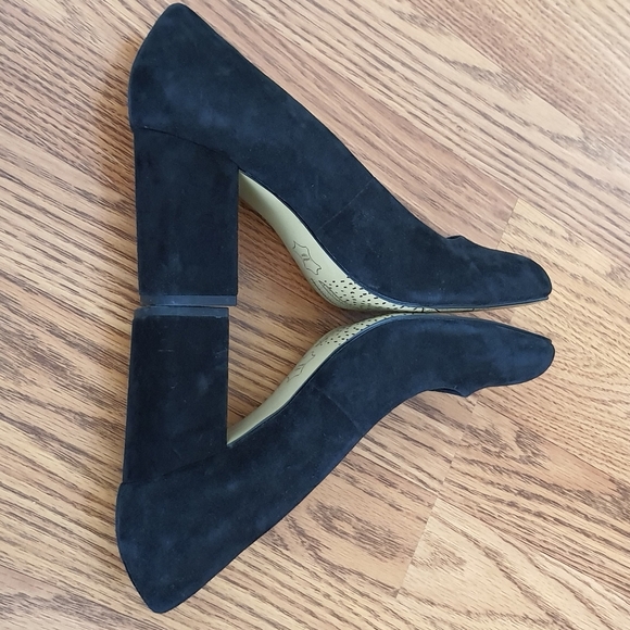 Bella Vita Nara Black Suede Pump Block High Heel Size 8 M - Picture 6 of 12